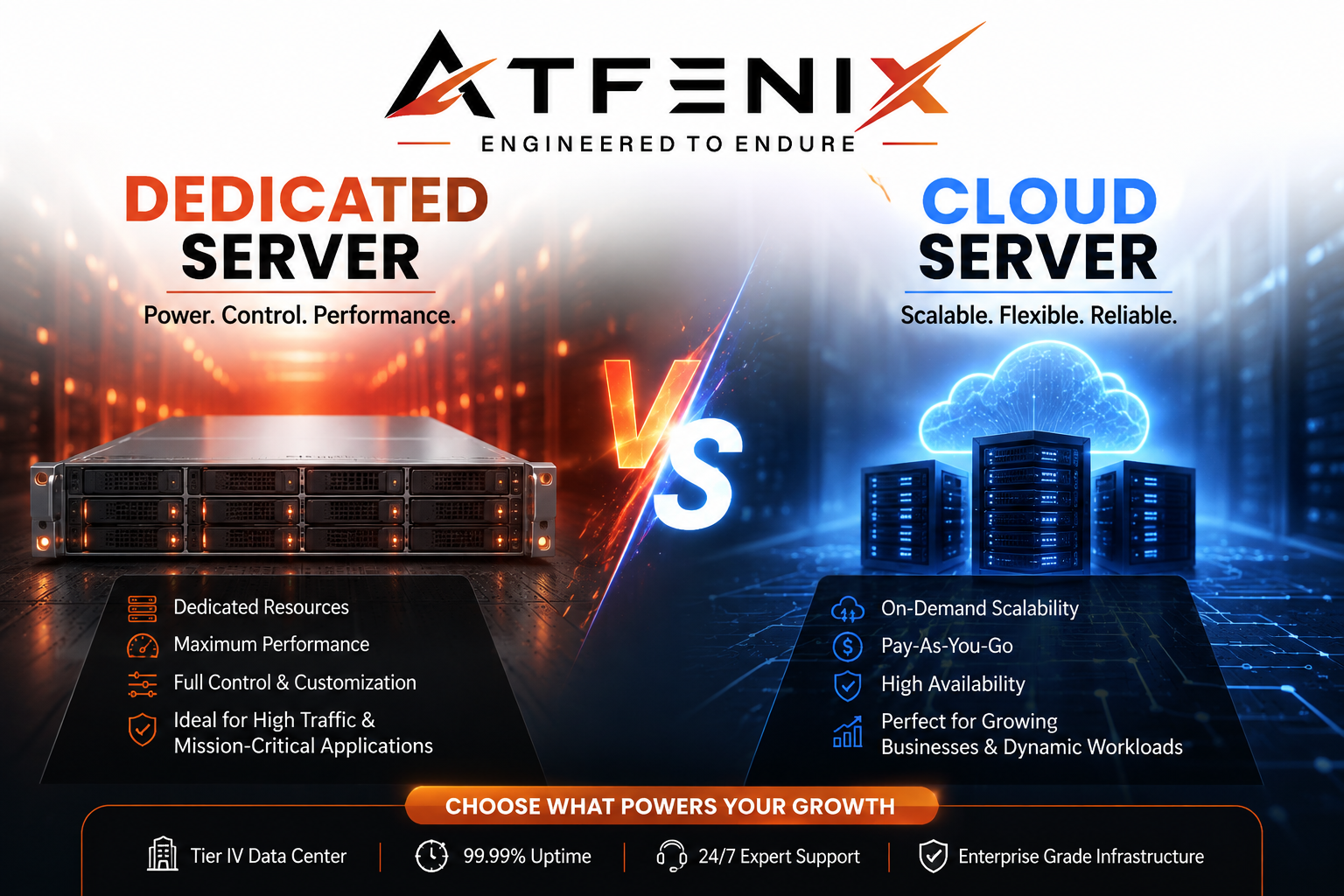 Dedicated Server vs Cloud Server comparison